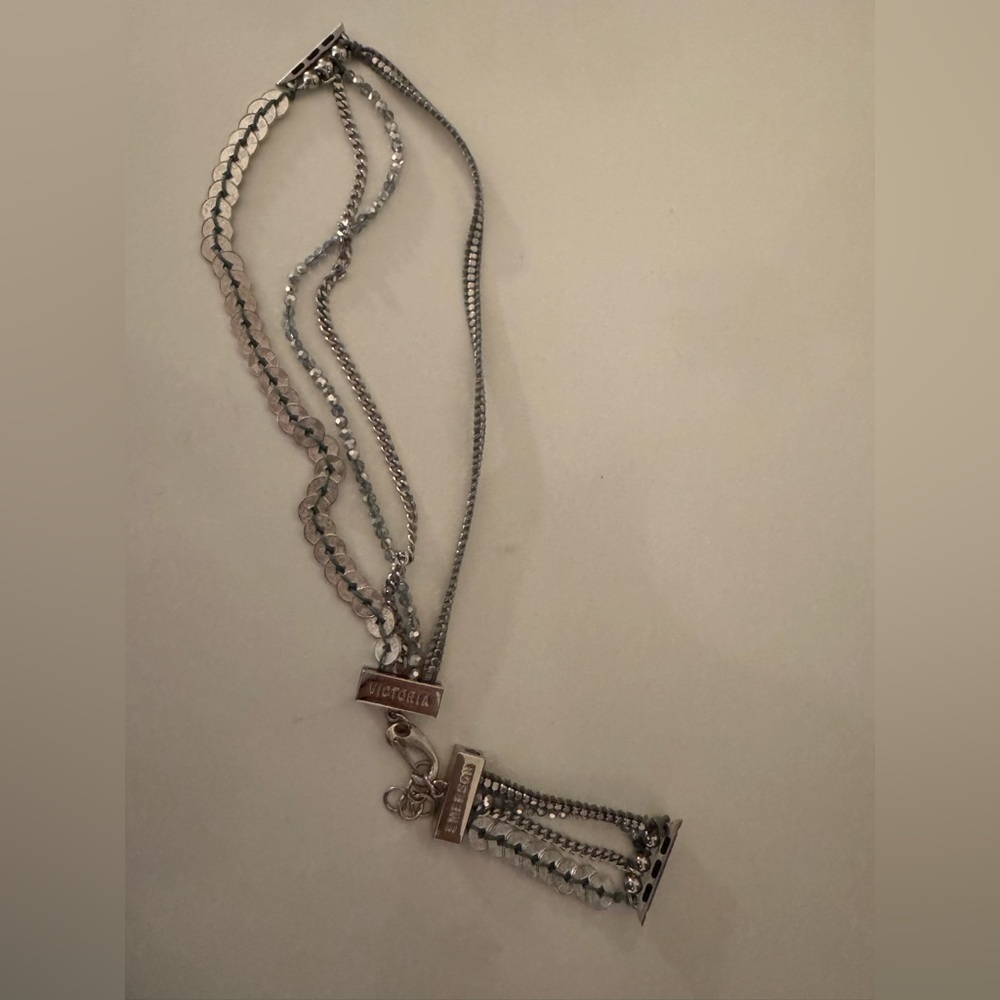 Victoria Emerson Apple Watch Silver Chain Bracelet